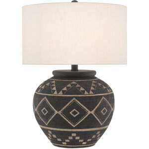 Tattoo 28 inch 150 watt Brewed Latte/Molé Black Table Lamp Portable Light