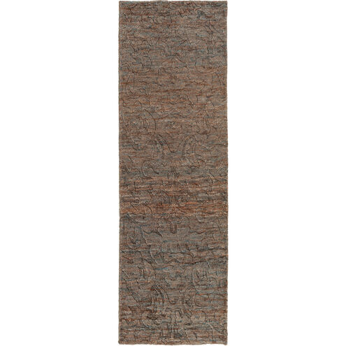 Galloway 96 X 30 inch Brown and Gray Runner, Jute