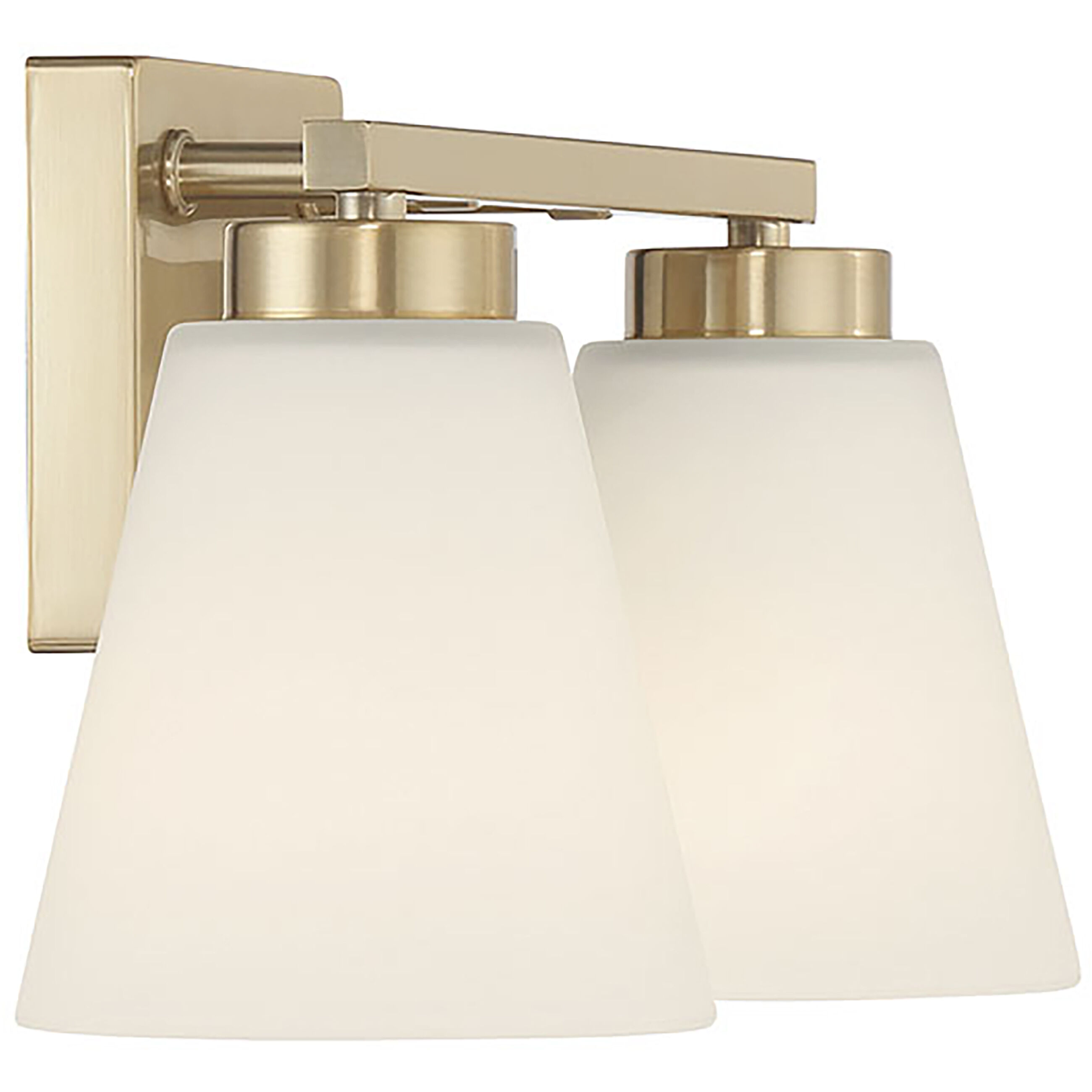 Strayhan 2 Light 13 inch Modern Gold Bathroom Vanity Light Wall Light