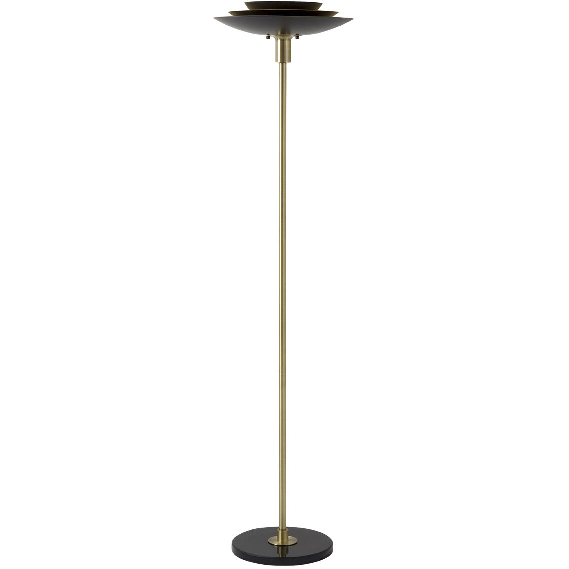 Nova of California 1510824MB Rancho Mirage 72 inch 60 watt Matte Black and Weathered Brass Torchiere Portable Light