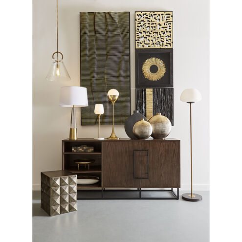 Ali Grove 62 inch 100.00 watt Aged Brass with Oil Rubbed Bronze Floor Lamp Portable Light