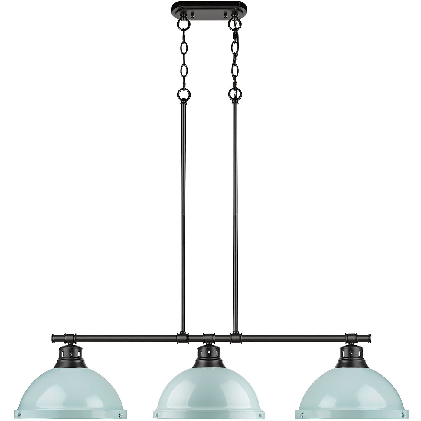 Yep Duncan Island Light Ceiling Light in Matte Black, Seafoam