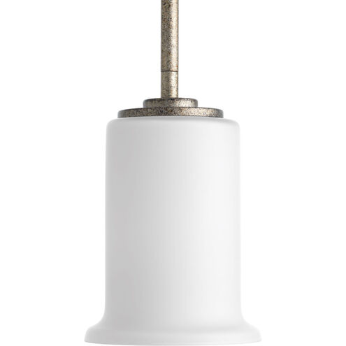 Stroll 1 Light 5 inch Pebbles Mini-Pendant Ceiling Light in White Opal glass shade