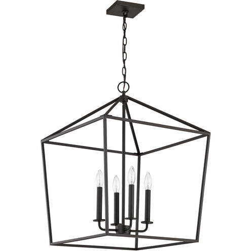 Emma 4 Light 17 inch Matte Black Pendant Ceiling Light