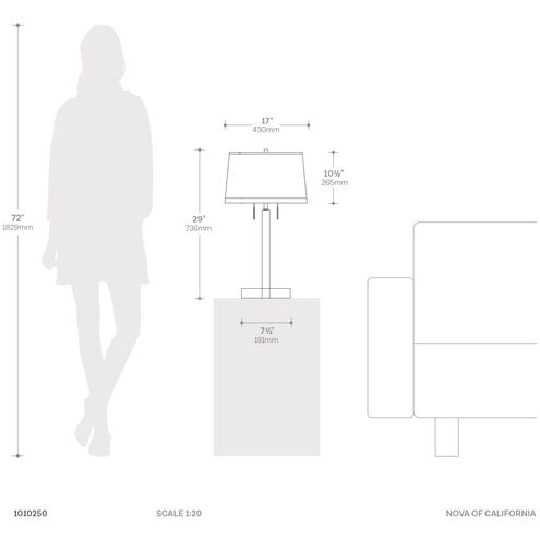 Swiss Cross 29 inch 23.00 watt Dark Walnut and Weathered Brass Table Lamp Portable Light