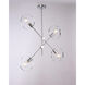 Canada 4 Light 24.8 inch Chrome Chandelier Ceiling Light