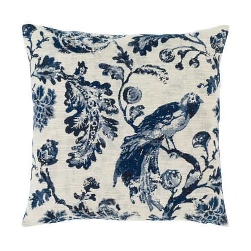 Sanford 22 X 22 inch Navy Pillow Cover, Square