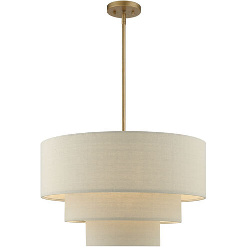 Bellingham 4 Light 23 inch Antique Gold Leaf Pendant Chandelier Ceiling Light