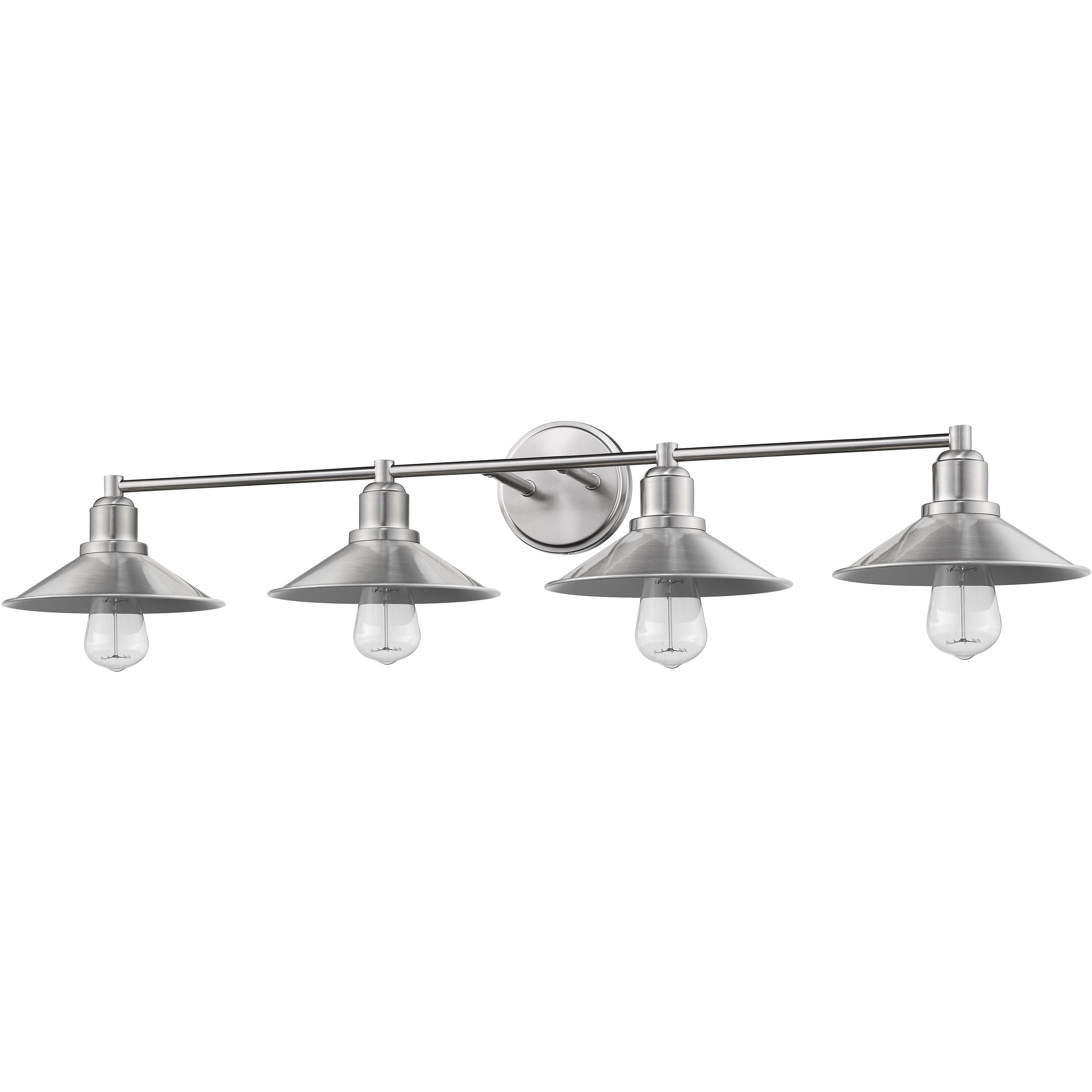 Casa 4 Light 36.5 inch Brushed Nickel Vanity Wall Light in Brushed Nickel Steel