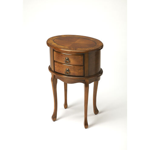 Masterpiece Whitley 26 X 18 inch Olive Ash Burl Accent Table, Oval
