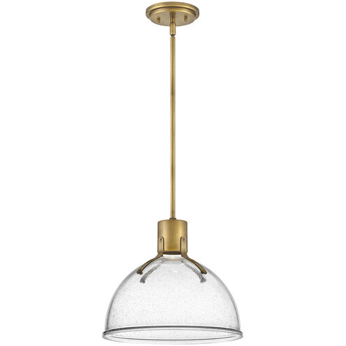 Argo LED 14 inch Heritage Brass Indoor Pendant Ceiling Light in Heritage Brass / Clear Seedy