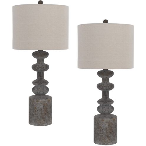 Blackfoot 31 inch 150.00 watt Pebble Table Lamp Set Portable Light, Pair