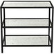 Noir 30 X 28 inch Matte Black Side Table, 3 Tier