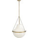 Collins 1 Light 20 inch Heritage Brass Chandelier Ceiling Light