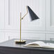 AERIN Clemente 20.75 inch 60.00 watt Brass with Black Table Lamp Portable Light