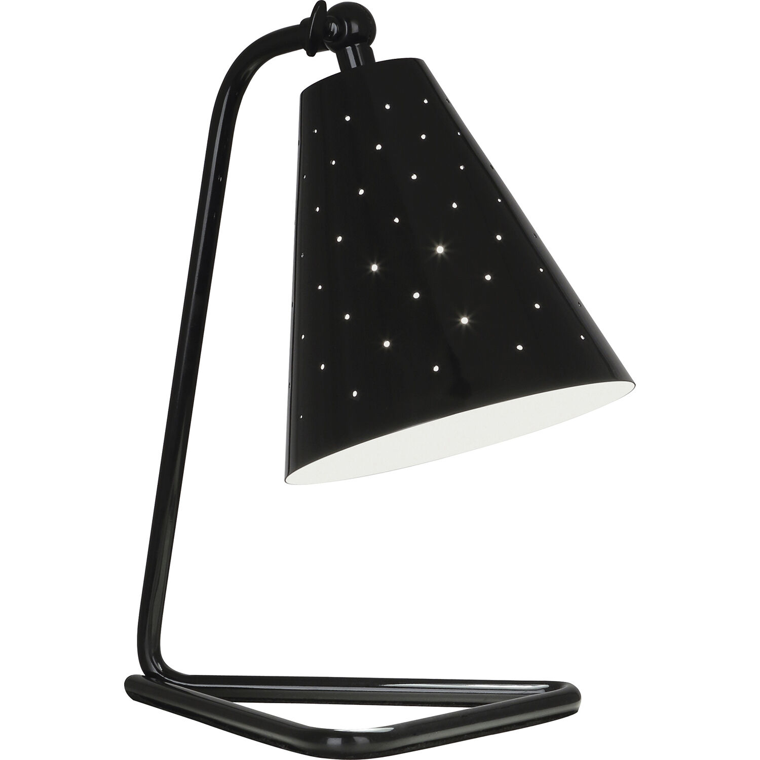Pierce 14.13 inch 60 watt Piano Black Accent Lamp Portable Light