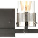 Wilkins 4 Light 32 inch Matte Black with Polished Nickel Vanity Light Wall Light