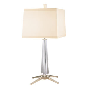 Hindeman 26 inch 100 watt Polished Nickel Table Lamp Portable Light in Eco Paper