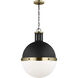 TOB by Thomas O'Brien Hanks 1 Light 16 inch Midnight Black Pendant Ceiling Light