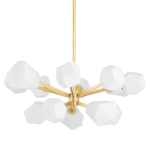 Tring LED 35.25 inch Aged Brass Chandelier Ceiling Light