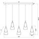 Aimie Linear Chandelier Ceiling Light in Modern Gold