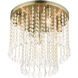 Elizabeth 5 Light 14 inch Antique Brass Flush Mount Ceiling Light