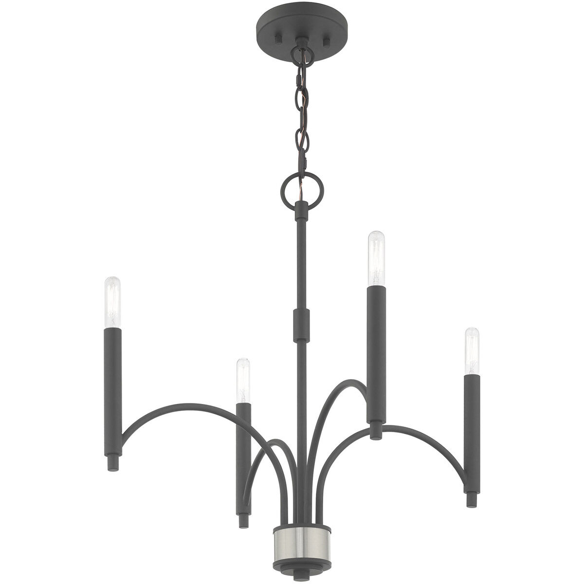 Wisteria 4 Light 20 inch Scandinavian Gray Mini Chandelier Ceiling Light