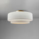 Radiance Collection - Tier 1 Light 12 inch Gloss White Semi-Flush Ceiling Light, Form+Finish+Function