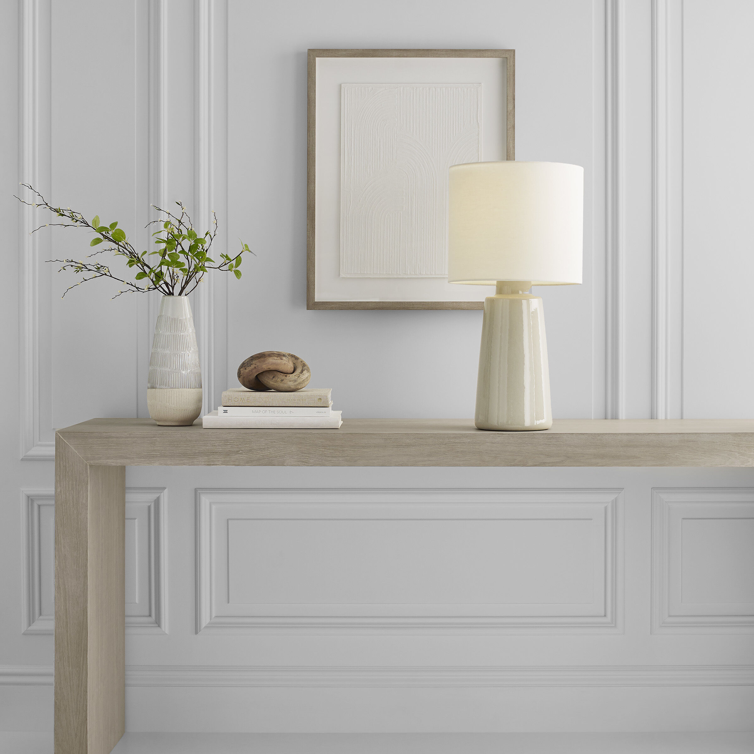 Barbara Barry Vessel 27.38 inch 9.00 watt Shellish Grey Table Lamp Portable Light