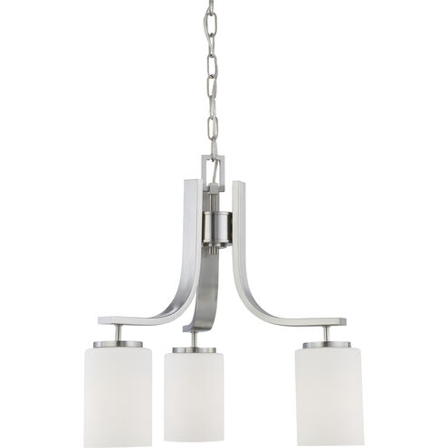 Pendenza 3 Light 20 inch Brushed Nickel Chandelier Ceiling Light