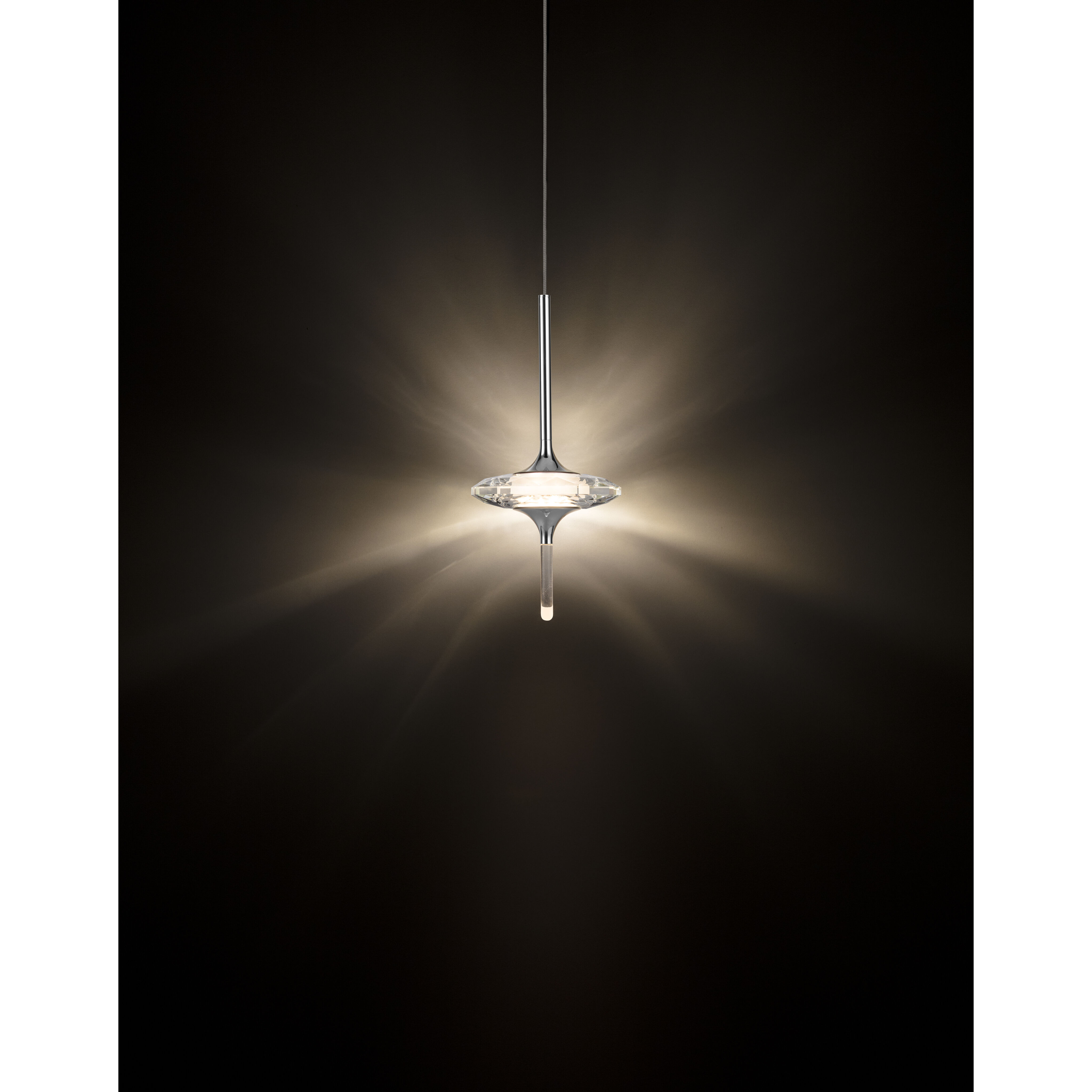 Light-Year LED 5.9 inch Chrome and Gray Chandelier Ceiling Light