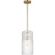 Drew & Jonathan Liouet 1 Light 7 inch Satin Brass Pendant Ceiling Light, Small