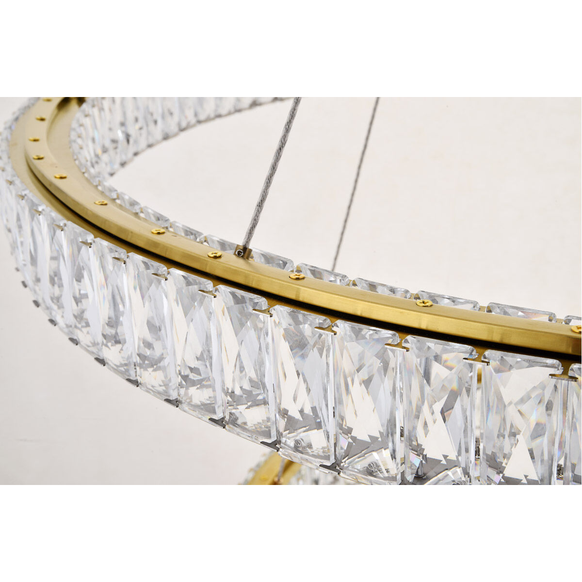 Monroe LED 42 inch Gold Chandelier Ceiling Light