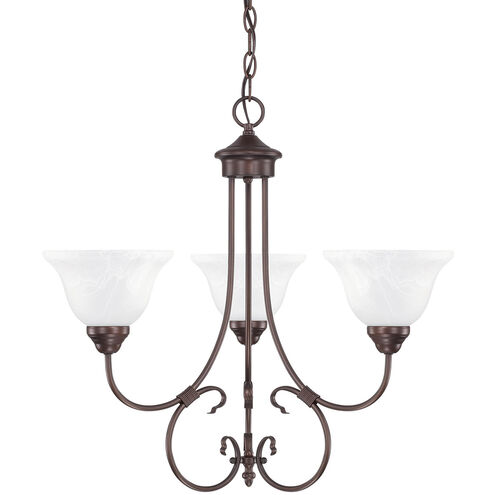 Hometown 3 Light 24 inch Bronze Chandelier Ceiling Light