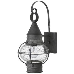 Cape Cod LED 18 inch Aged Zinc Outdoor Wall Mount Lantern, Small