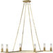Ray Booth Beza LED 42 inch Antique Brass Chandelier Ceiling Light, Extra Large