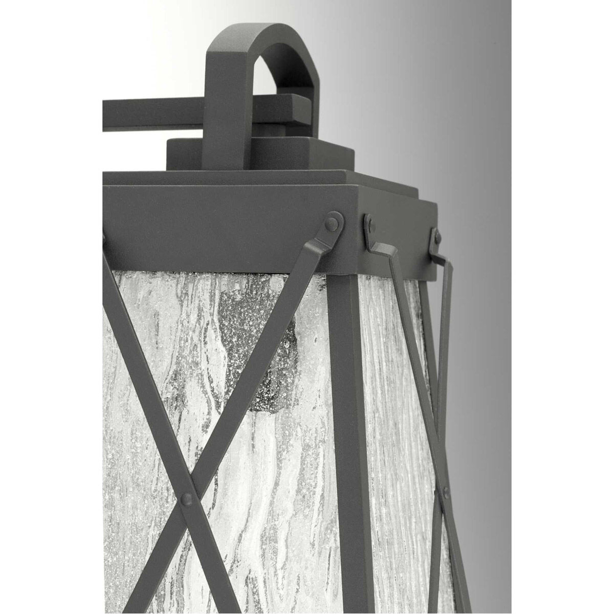 Creighton 1 Light 19 inch Textured Black Outdoor Wall Lantern, Large, Design Series