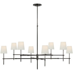 Thomas O'Brien Bryant LED 60 inch Bronze Two Tier Chandelier Ceiling Light, Grande