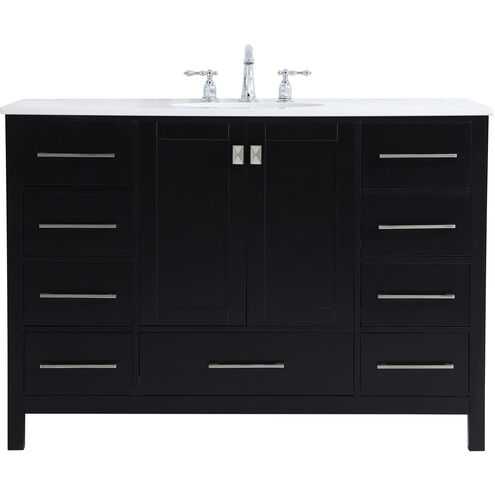 Irene 48 X 22 X 34 inch Black Vanity Sink Set