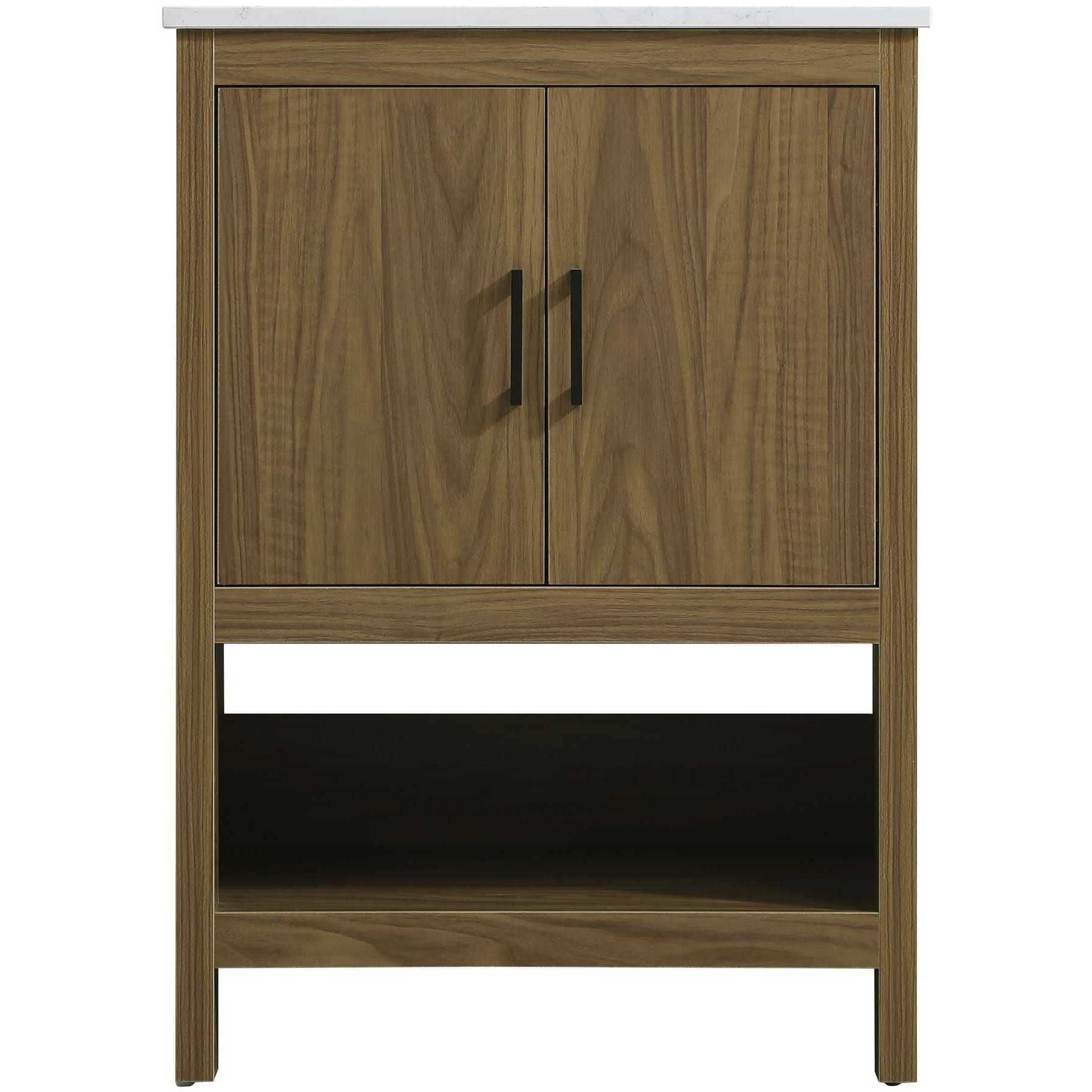 Ira 24 X 34 inch Walnut Brown Bathroom Vanity Cabinet
