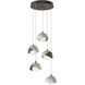 Brooklyn 5 Light 16 inch Bronze and Vintage Platinum Pendant Ceiling Light in Bronze/Vintage Platinum