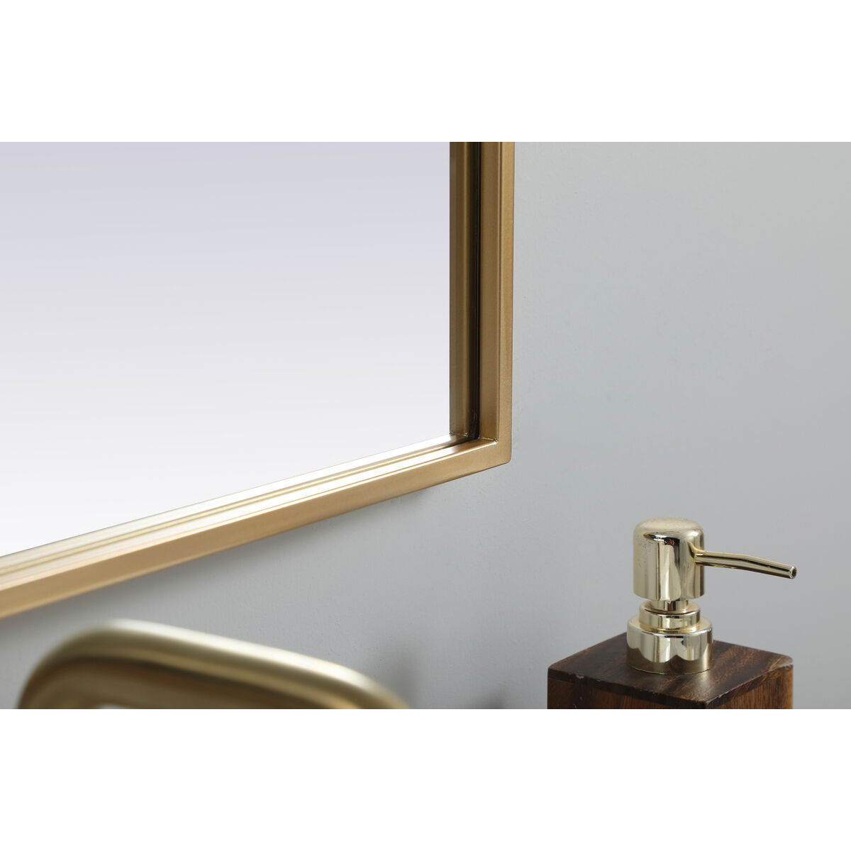 Ayra 40 X 24 inch Brass Mirror in 24 x 40