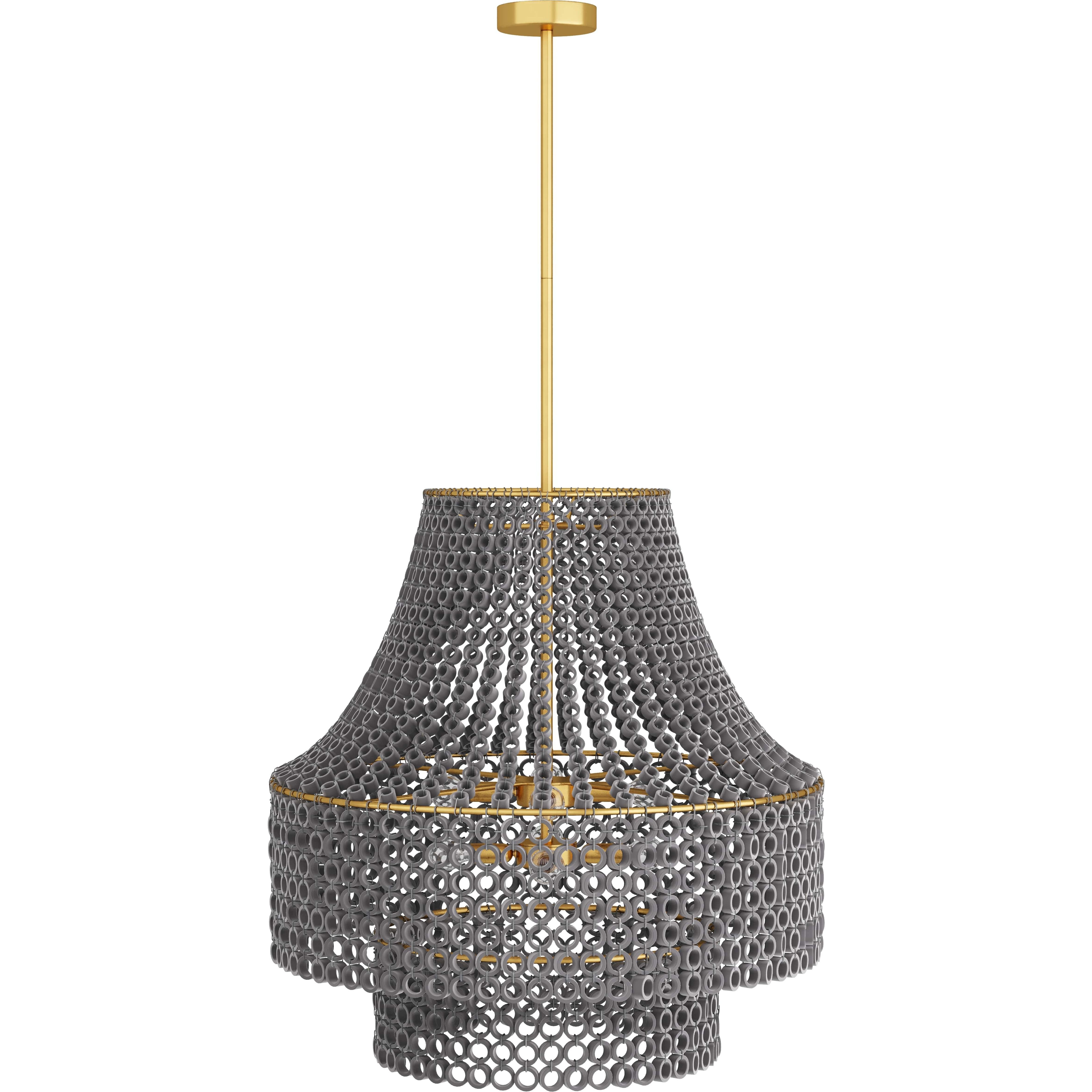 Hannie 8 Light 29 inch Gray Wash Chandelier Ceiling Light