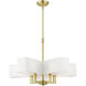Rubix 5 Light 26 inch Satin Brass Chandelier Ceiling Light in Black