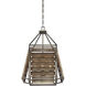 Hartberg 4 Light 20.5 inch Aged Driftwood Outdoor Hanging Lantern