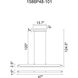 Valira LED 47 inch Black Chandelier Ceiling Light