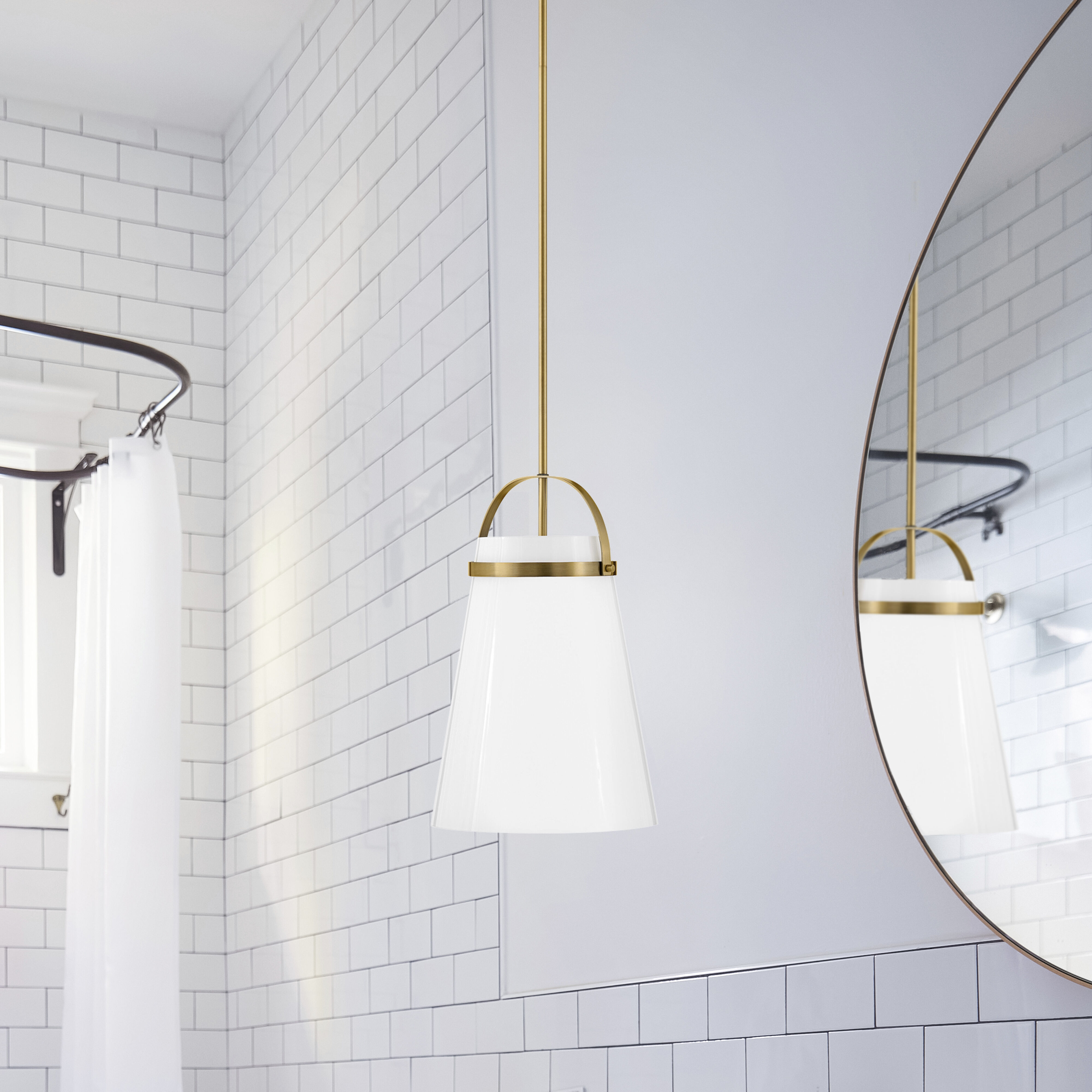 Tori LED 11.5 inch Lacquered Brass Pendant Ceiling Light