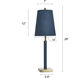 Dann Foley 29.5 inch 60 watt Blue Shagreen Table Lamp Portable Light