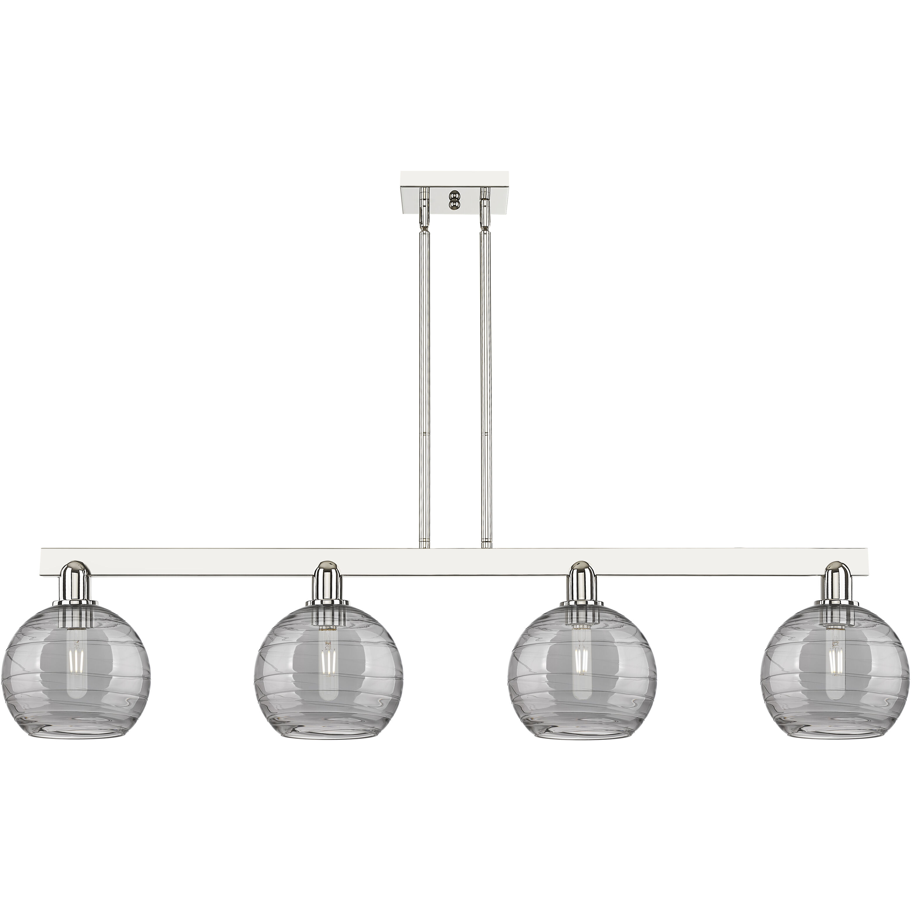 Arcadia Athens Deco Swirl Island Light Ceiling Light in Polished Nickel