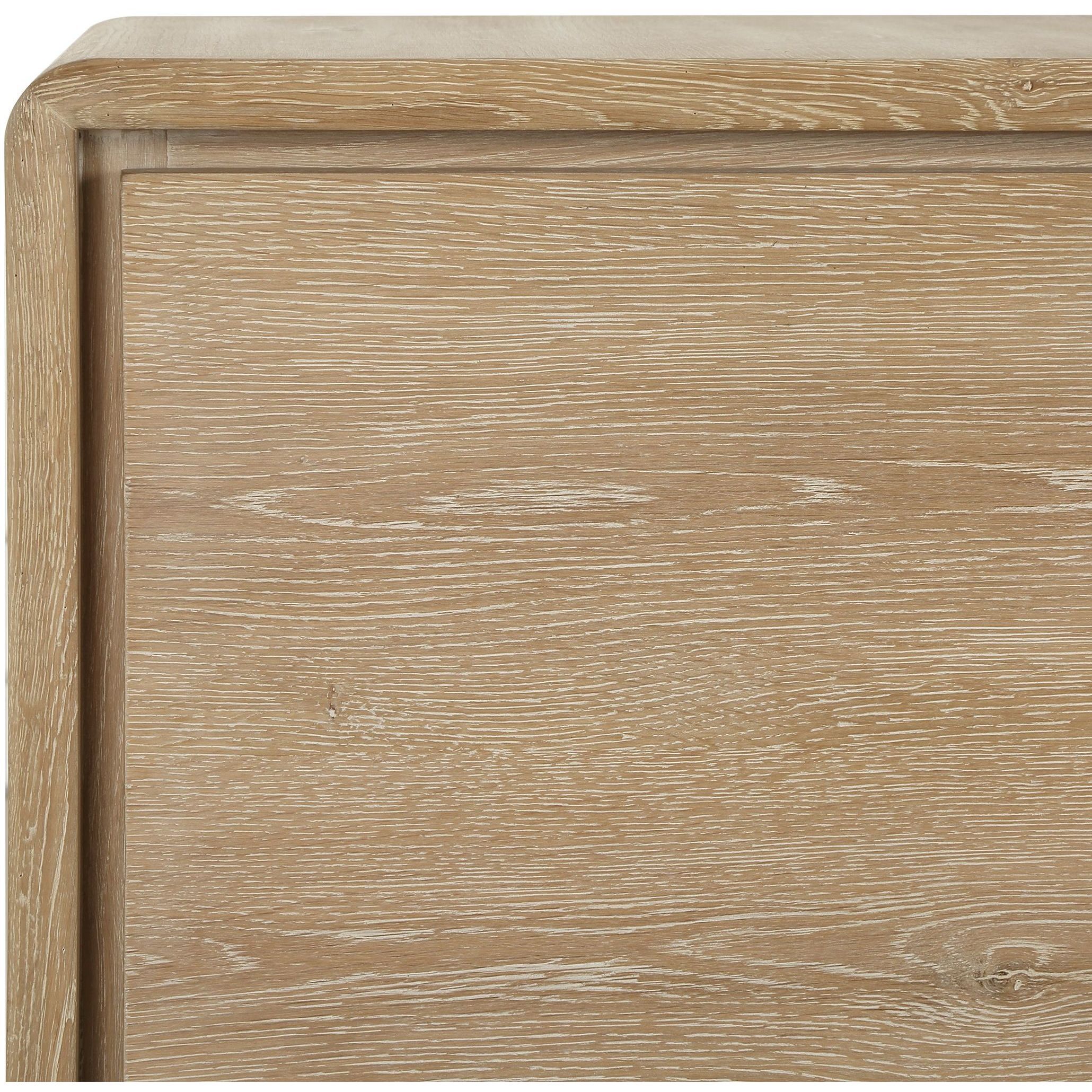 Evanston Natural and Black 4 Door Cabinet